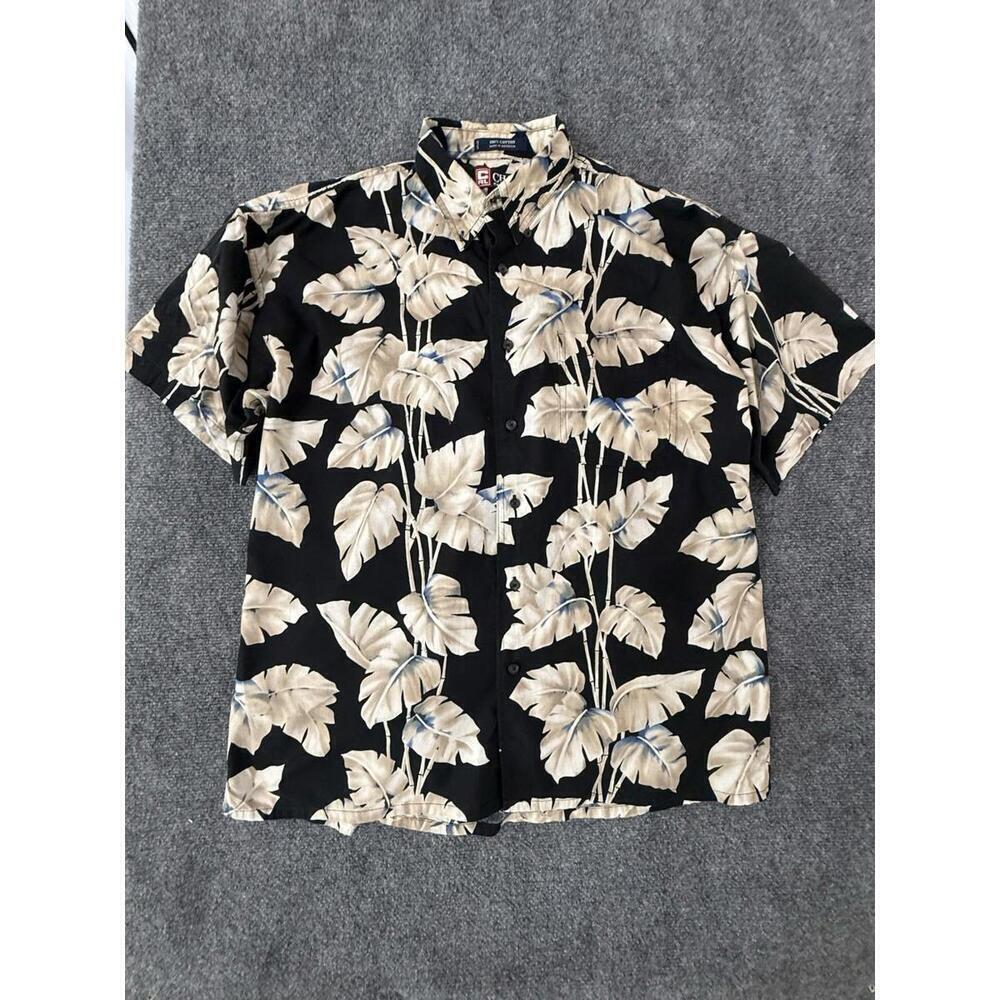 Chaps Ralph Lauren Men’s Short Sleeve Hawaiian Shirt In Size Large. L